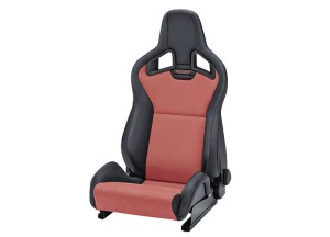 Fotel samochodowy RECARO Sportster CS z ogrzewaniem i airbag Artificial leather black / Dinamica red