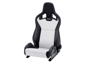 Fotel samochodowy RECARO Sportster CS z ogrzewaniem i airbag Artificial leather black / Dinamica silver