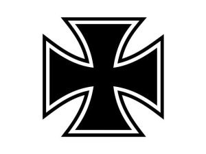 Naklejka "Krzyż" 10 cm (czarna)
