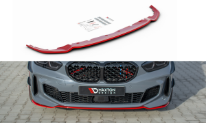 Splitter przedni V4 BMW 1 F40 M-Pack (czerwony)
