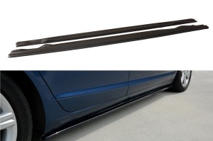 Dokładki progów Audi A6 C6 S-Line Przedlift/Polift (czarny połysk)