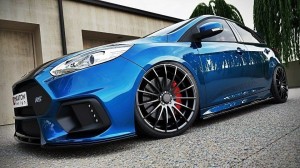Dokładki progów Ford Focus ST / ST-Line MK3 / MK3 Facelift Hatchback / Kombi (czarny połysk)