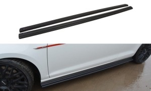 Dokładki progów Volkswagen Golf MK7 GTI Przedlift / Polift (szerokie) (carbon look)