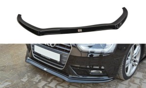 Splitter przedni V2 Audi A4 B8 FL (czarny połysk)
