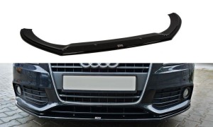Splitter przedni V2 Audi A4 B8 (czarny połysk)