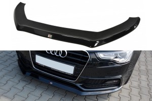 Splitter przedni V1 Audi S5 / A5 S-Line 8T FL (czarny połysk)