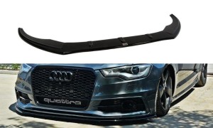 Splitter przedni V1 Audi S6 / A6 S-Line C7 (czarny połysk)