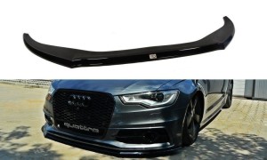 Splitter przedni V2 Audi S6 / A6 S-Line C7 (czarny połysk)