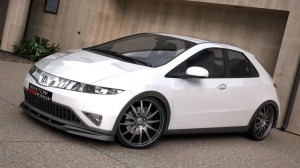 Splitter przedni Honda Civic VIII Przedlift (carbon look)