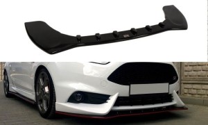 Splitter przedni Ford Fiesta ST MK7 FL (do zderzaka Maxton Design) (czarny mat)