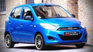 Splitter przedni Hyundai I10 MK1 Polift 10-13 (czarny połysk)