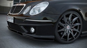 Splitter przedni Mercedes E-Class W211 AMG Polift (czarny mat)