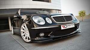 Splitter przedni Mercedes E-Class W211 AMG Przedlift (czarny połysk)