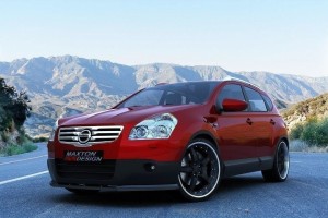 Splitter przedni Nissan Qashqai Przedlift (czarny połysk)