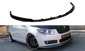 Splitter przedni Skoda Fabia MK2 (czarny połysk)