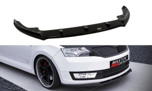 Splitter przedni V1 Skoda Rapid (czarny połysk)