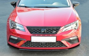 Splitter przedni V2 Seat Leon MK3 Cupra/FR Polift (carbon look)