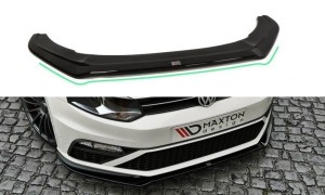 Splitter przedni Volkswagen Polo MK5 GTI Polift V2 (czarny połysk)