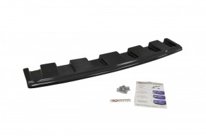 Splitter tylny srodkowy Audi S6 C7 Avant (bez dyfuzora) (czarny mat)