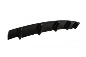 Splitter tylny srodkowy BMW 5 F11 M-Pack (2 pojedyncze końcówki wydechu) (czarny połysk)