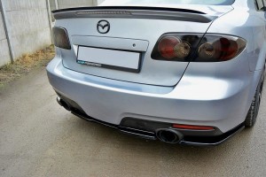 Splitter tylny srodkowy Mazda 6 MK1 MPS (czarny połysk)