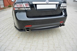 Splitter tylny srodkowy Saab 9-3 Aero MK2 Polift (czarny mat)