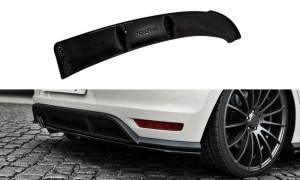 Splitter tylny Volkswagen Polo MK5 GTI Polift (z dyfuzorem) (czarny mat)