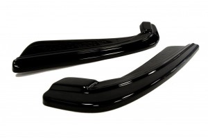 Splittery tylne boczne BMW 5 F11 M-Pack (2 pojedyncze końcówki wydechu) (czarny mat)