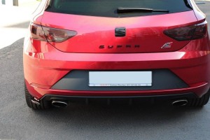 Splittery tylne boczne V2 Seat Leon MK3 Cupra Polift (czarny połysk)