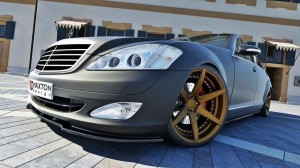 Splitter przedni Mercedes S-Class W221 (czarny połysk)