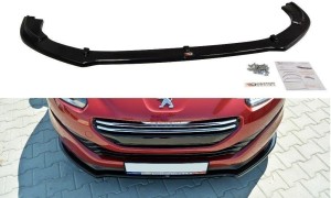 Przedni splitter V1 Peugeot RCZ Polift (czarny połysk)