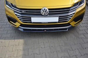 Splitter przedni V2 Volkswagen Arteon (czarny mat)