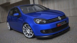 Splitter przedni Volkswagen Golf MK6 / Jetta (czarny połysk)