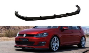 Splitter przedni Volkswagen Golf MK7 (dla pakietu Sport) (czarny mat)