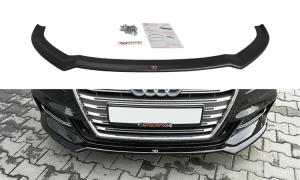 Splitter przedni V2 Audi S3 / A3 S-Line 8V FL (czarny połysk)