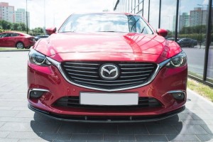 Splitter przedni V1 Mazda 6 GJ (MK3) Polift (czarny połysk)