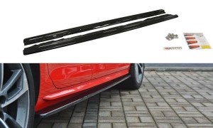 Dokładki progów Audi S4 / A4 S-Line B9 (czarny połysk)