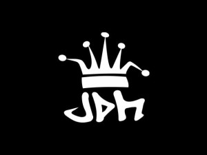 Naklejka "JDM King" 10 cm (biała)
