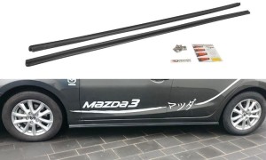 Dokładki progów Mazda 3 BM (MK3) Polift (czarny połysk)