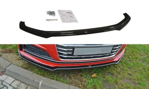 Splitter przedni V1 Audi A5 F5 S-Line (czarny połysk)