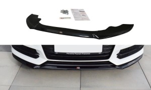 Splitter przedni V1 Audi S6 / A6 S-Line C7 FL (czarny mat)