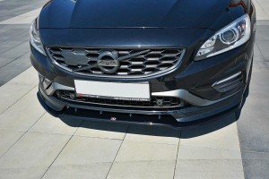 Splitter przedni V1 Volvo V60 Polestar Polift (czarny mat)