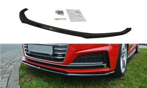 Splitter przedni V2 Audi A5 F5 S-Line (czarny połysk)