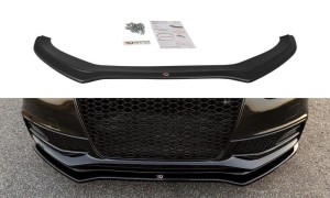 Splitter przedni V2 Audi S4 B8 FL (czarny połysk)