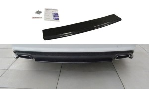 Splitter tylny srodkowy Audi A6 C7 Avant S-Line Polift (czarny połysk)