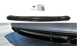 Splitter tylny srodkowy Audi RS7 Polift (czarny połysk)