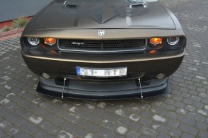 Splitter przedni hybrydowy V1 Dodge Challenger MK3 Phase I SRT8 Coupe (czarny mat)