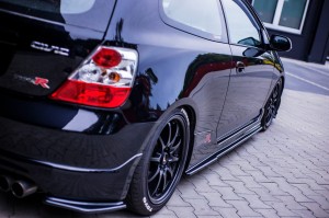 Dokładki progow Honda Civic EP3 (MK7) Type-R/S Polift (czarny mat)