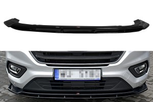 Splitter przedni Ford Transit Custom MK1 Facelift 2018 (czarny połysk)