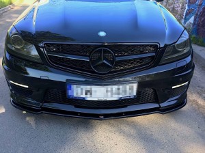 Przedni splitter Mercedes-Benz AMG C63 W204 Polift (czarny połysk)